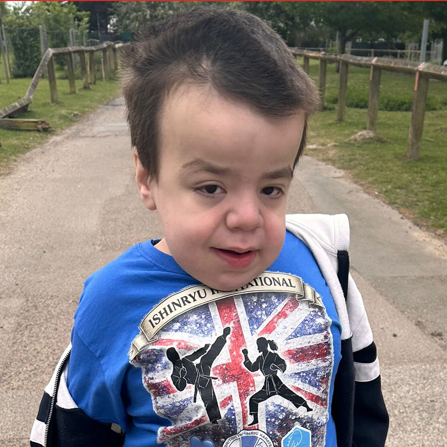 Henry wearing his competition T-Shirt